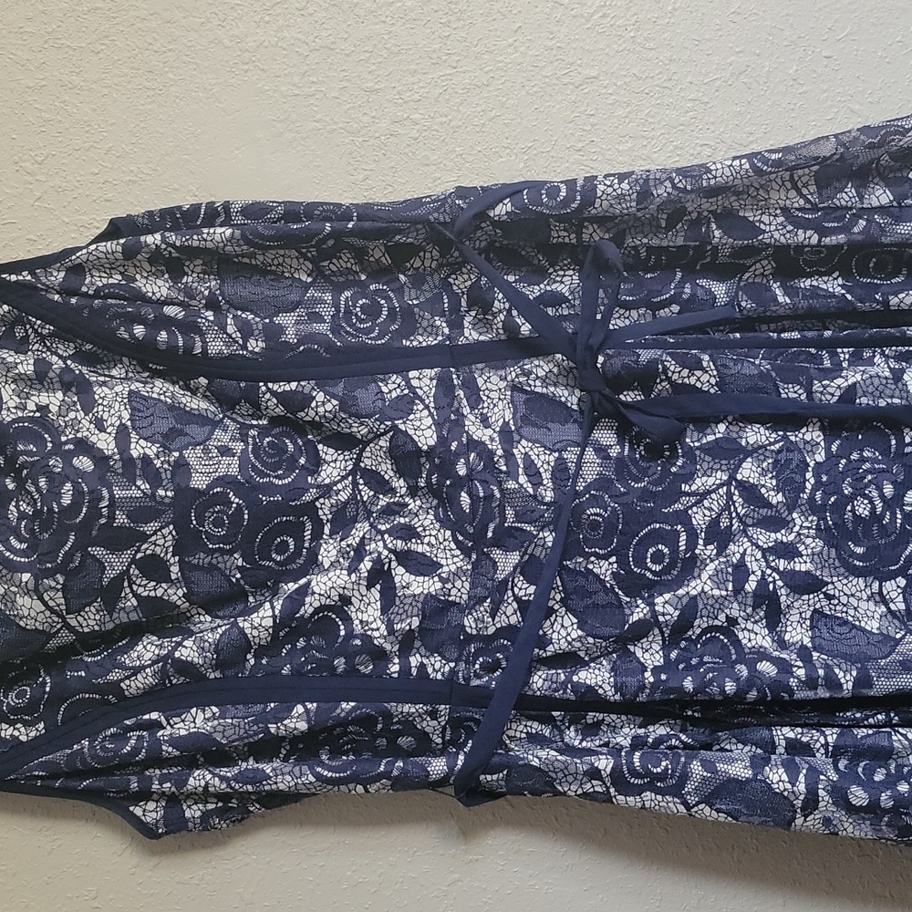 Navy Blue & White Dress - Picture 2 of 8